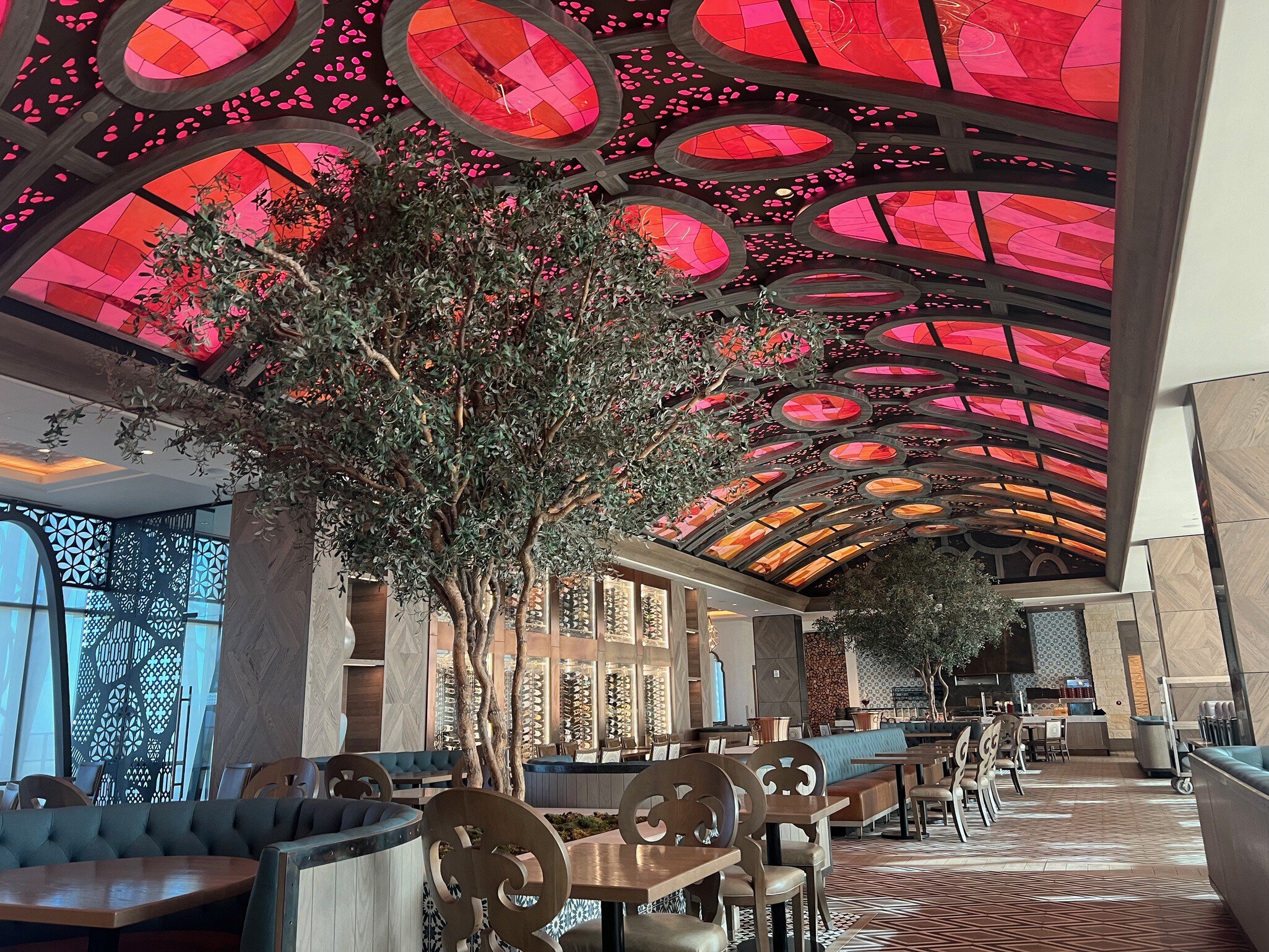 The terrace at the Toledo restaurant at Coronado Springs Resort in Disney World, Florida.