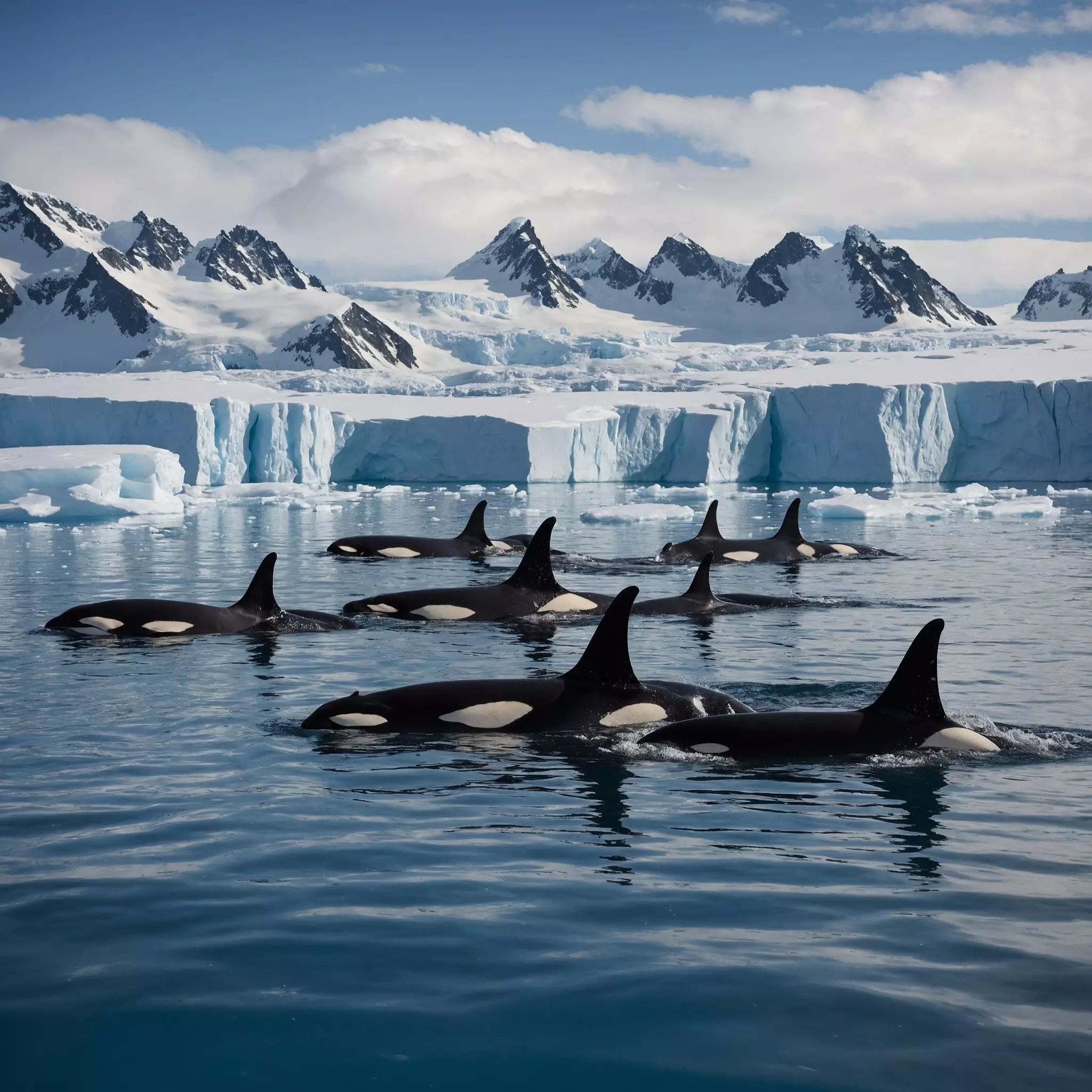 Orcas in Antarctica. MuhammadHanif1 / Shutterstock