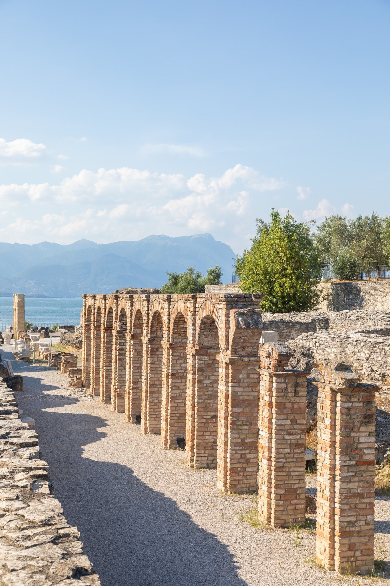 Grottoes of Catullus, an antique Roman villa in Sirmione, Lake of Garda.