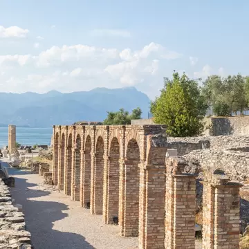 Grottoes of Catullus, an antique Roman villa in Sirmione, Lake of Garda.