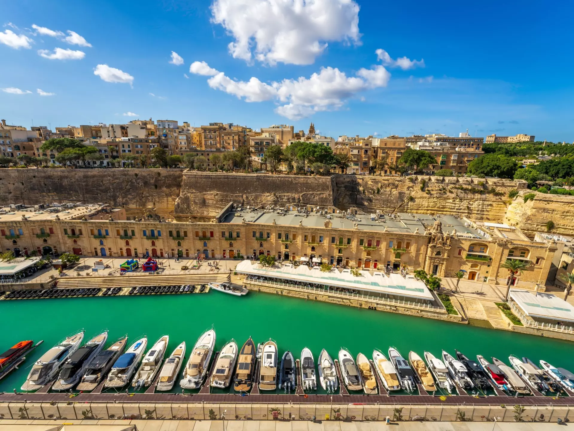 An aerial panoramic view of the Valletta cityscape. Old Town Tourist/Shutterstock