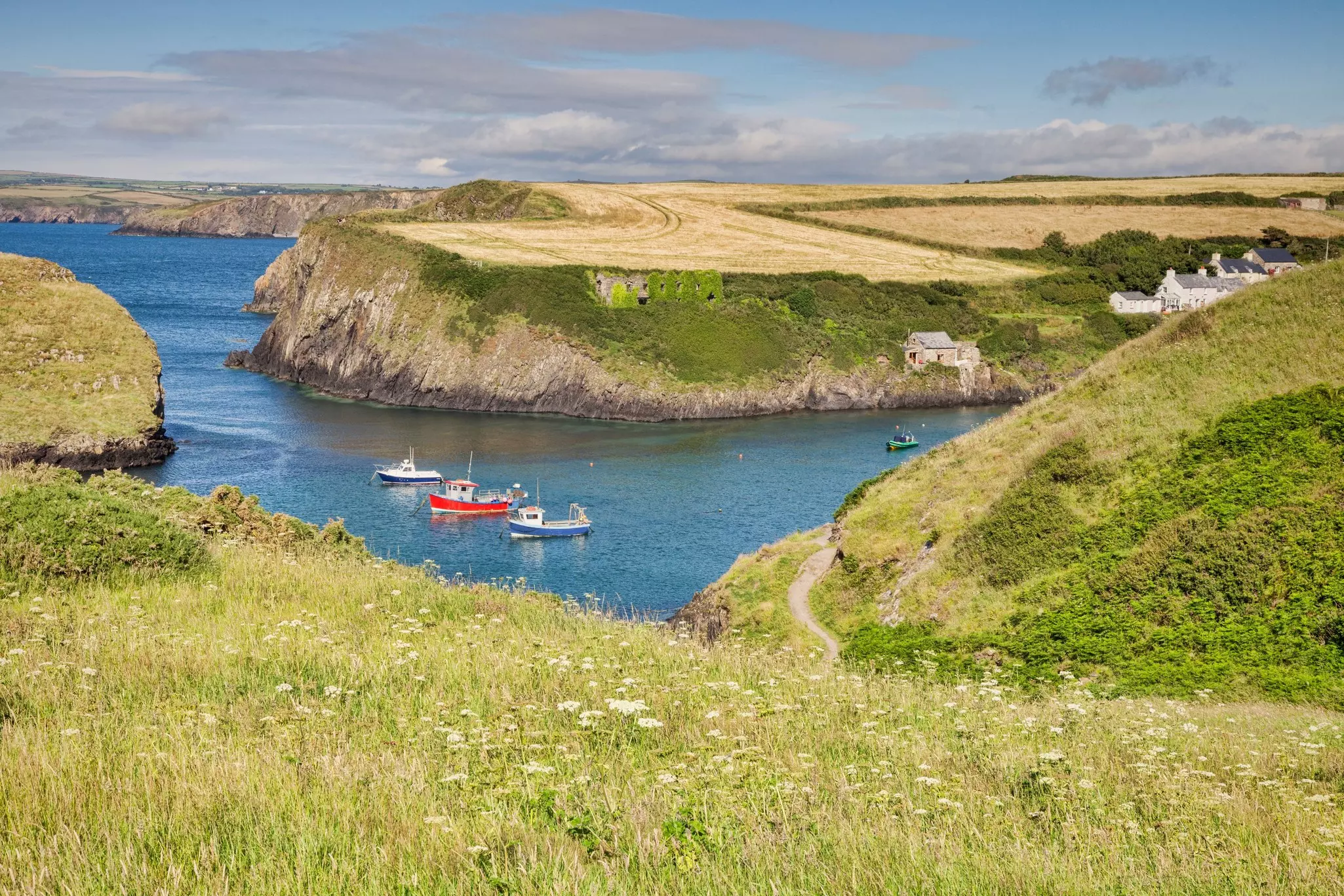 The harbor at Abercastle, Pembrokeshire, Wales, UK.