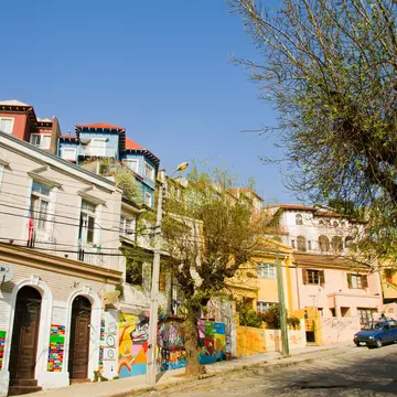 VALPARAISO - JUNE 09: Streets in  Concepcion and Alegre districts of the protected UNESCO World Heritage Site of Valparaiso on June 9, 2013 in Valparaiso, Chile  License Type: media  Download Time: 2022-02-16T18:25:14.000Z  User: lonelyplanetmedia  Is Editorial: Yes  purchase_order: