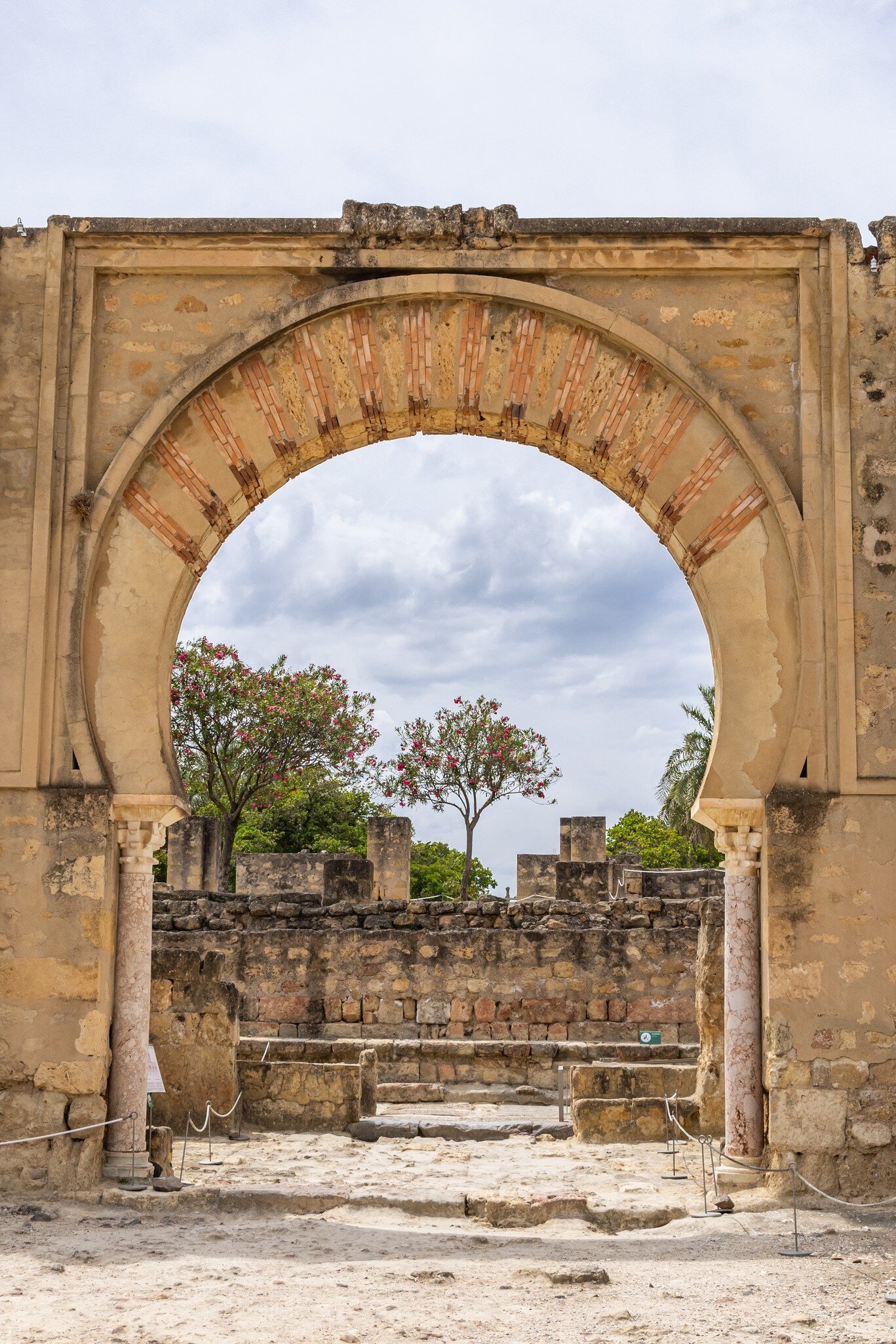 View of an archway at the former palace-city of Medina Azahara near Córdoba, Spain.