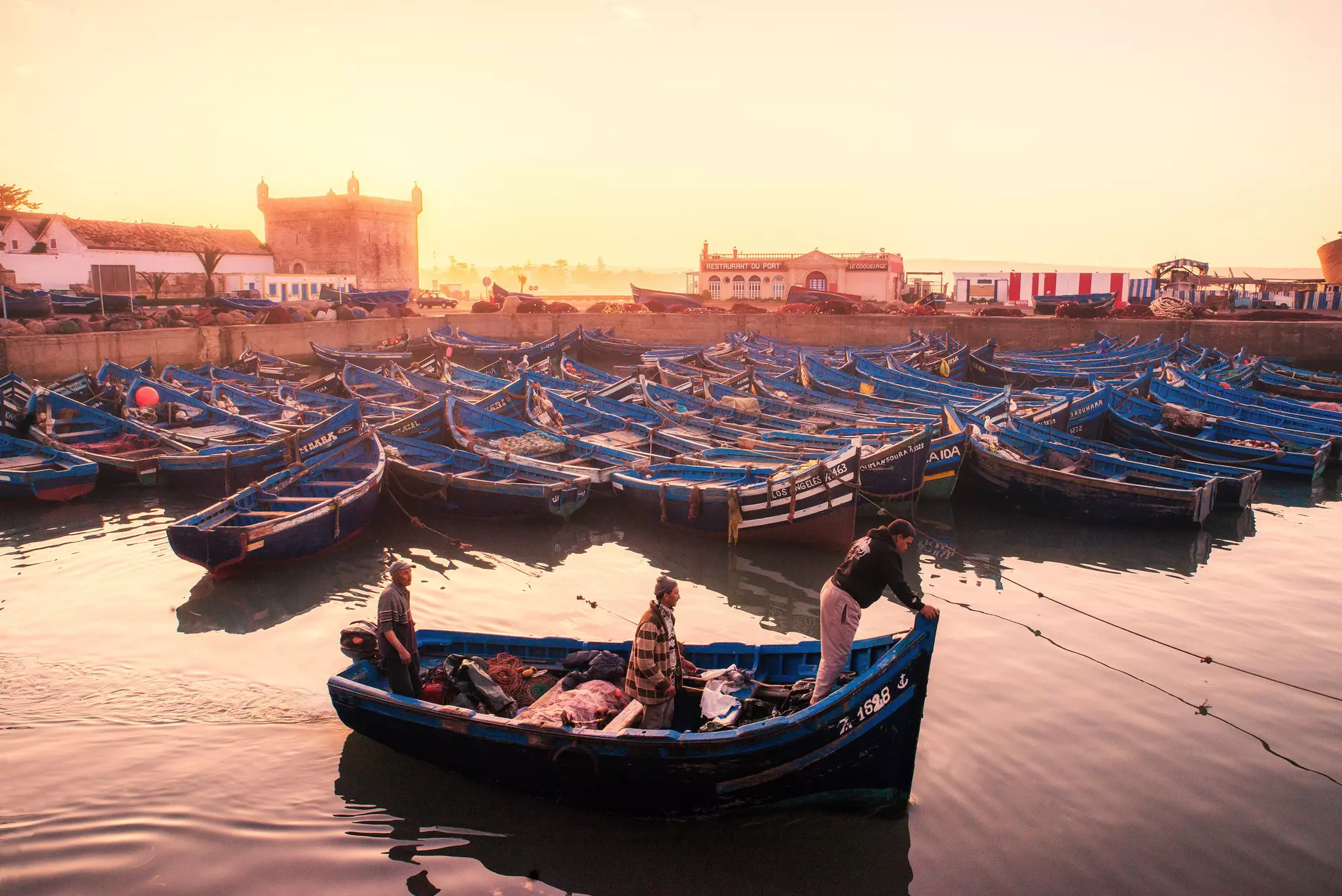 Fishers haul in the catch of the day in Essaouira