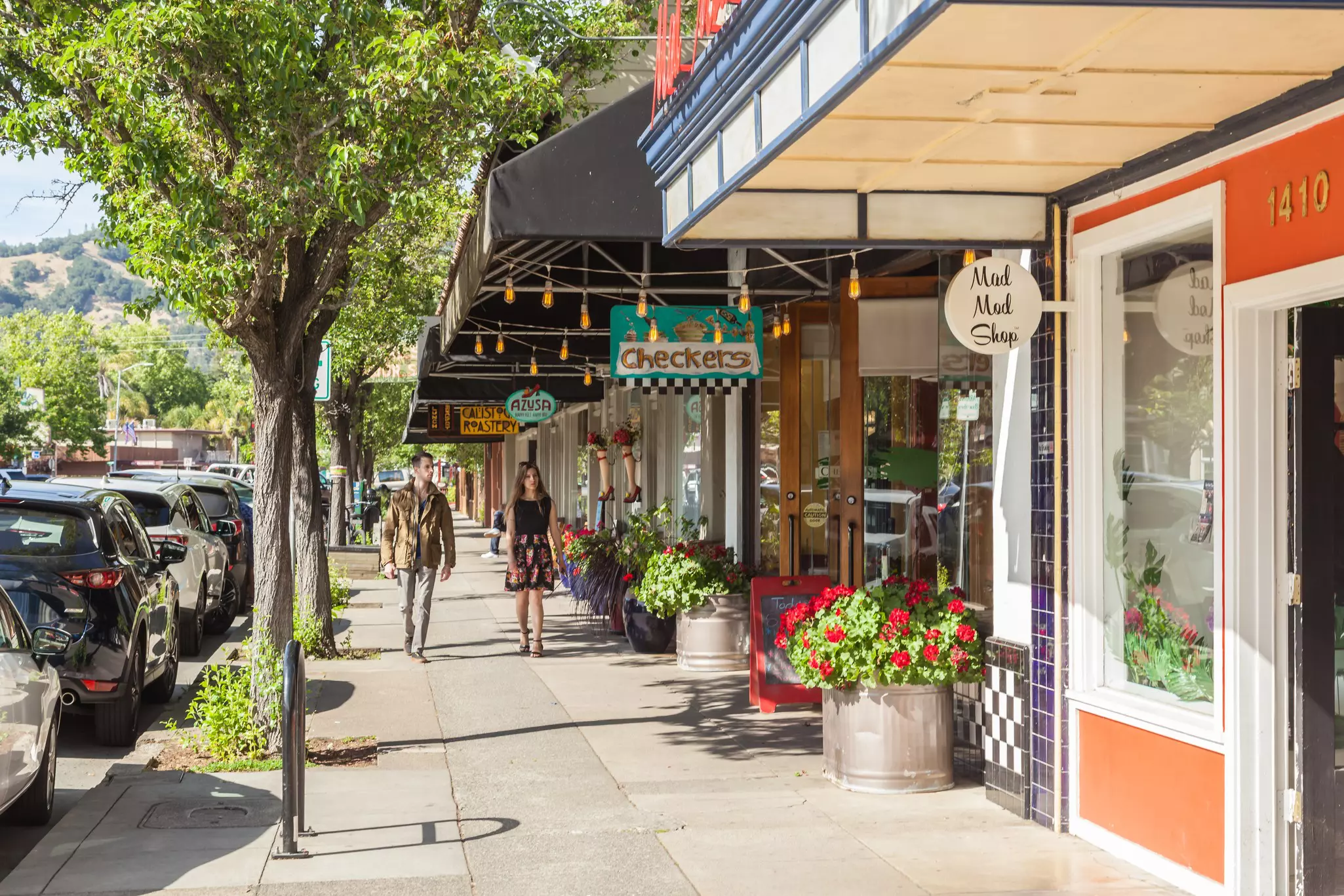 Buildings on the streets of Historic Calistoga is a popular tourist stop at the north end of Napa Valley wine country.
