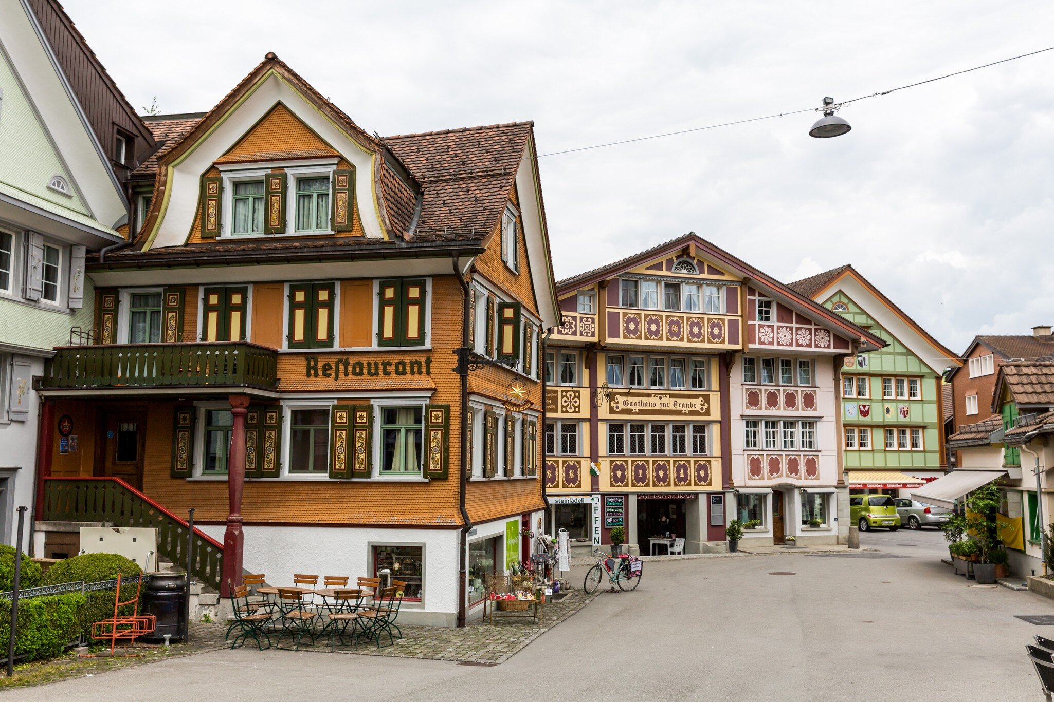 APPENZELL, SWITZERLAND - MAY 25: Views of the old town part of Appenzell, a typical swiss village on May 25, 2015. Appenzell is a region in the northeast of Switzerland.; Shutterstock ID 288623672;