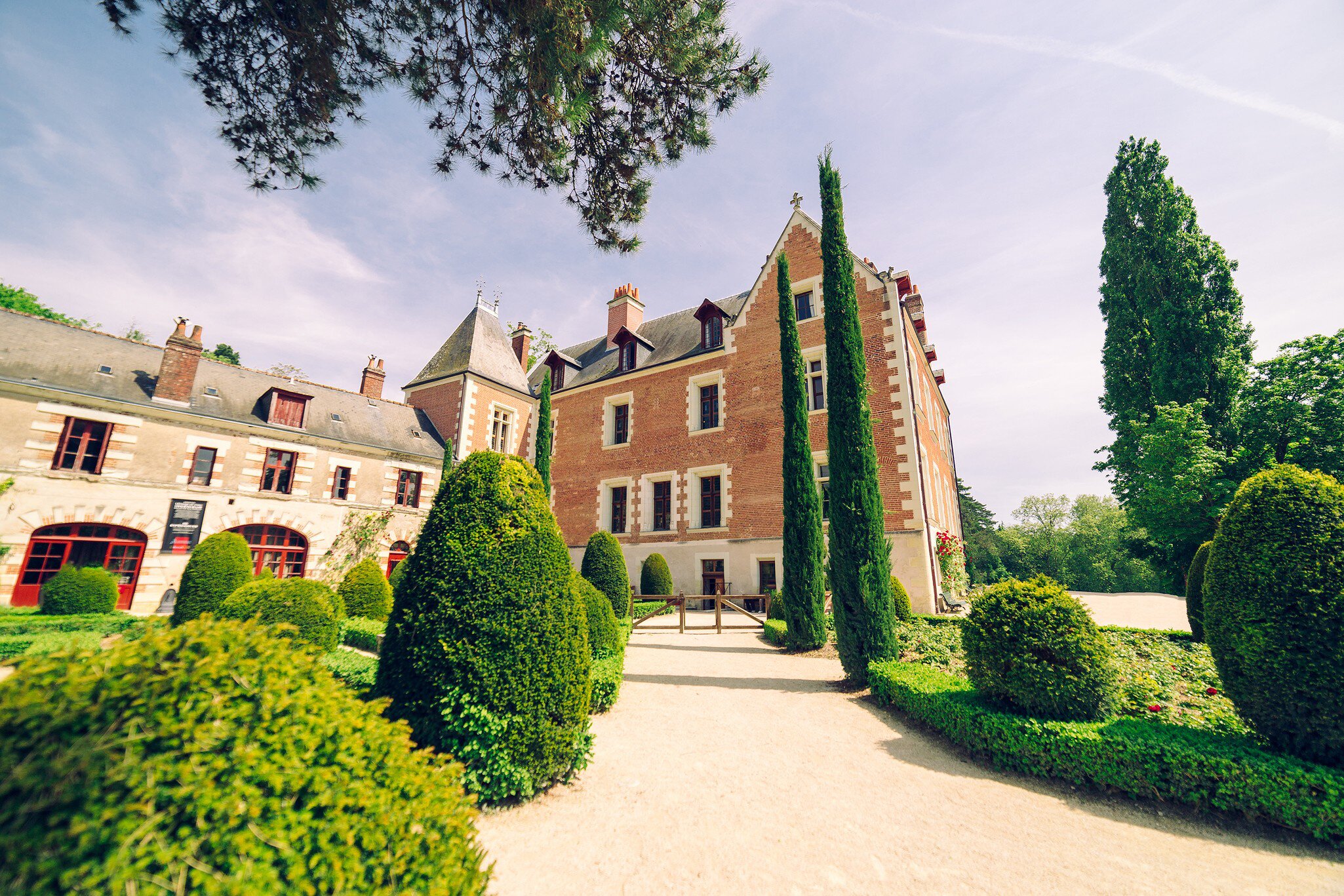 Facade of Clos Luce in Amboise. Leonardo da Vinci lived here for the last three years of his life. Loire Valley, France.