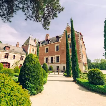 Facade of Clos Luce in Amboise. Leonardo da Vinci lived here for the last three years of his life. Loire Valley, France.