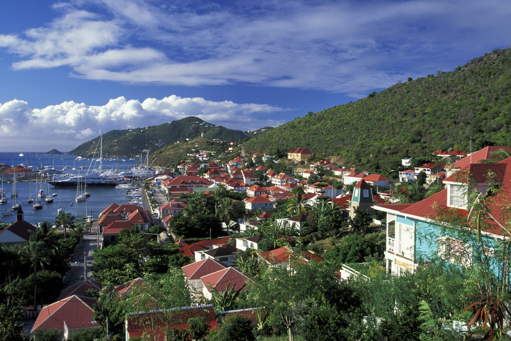 Harbor view Gustavia, St. Barthelemy (St. Barts), French West Indies
