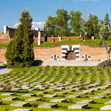 Small Fortress Theresienstadt with cemetery, Terezin, Czech Republic.