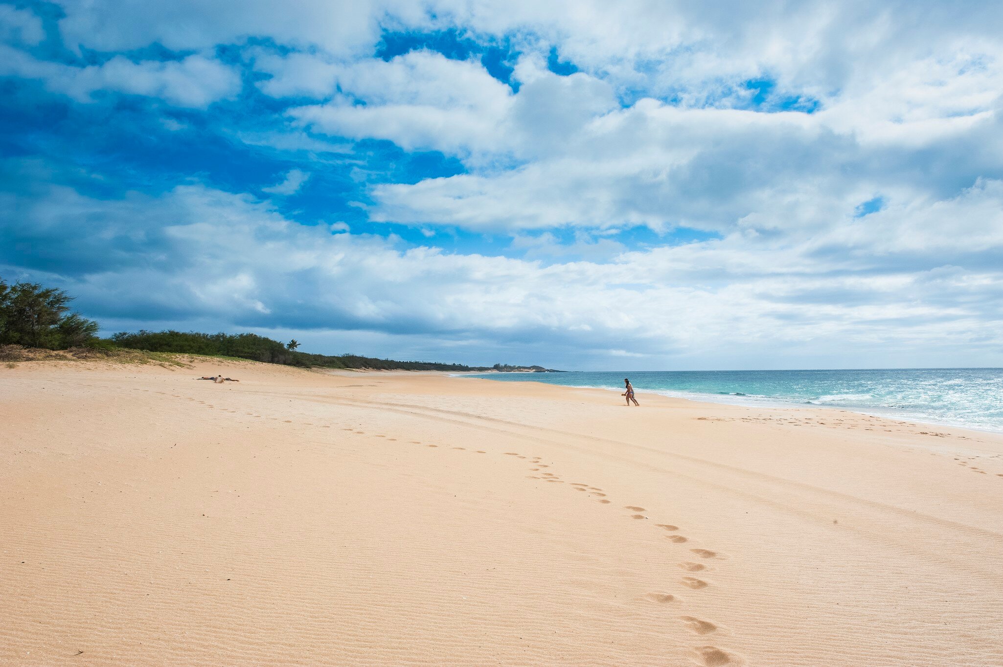 Papohaku beach, island of Molokai, Hawaii.