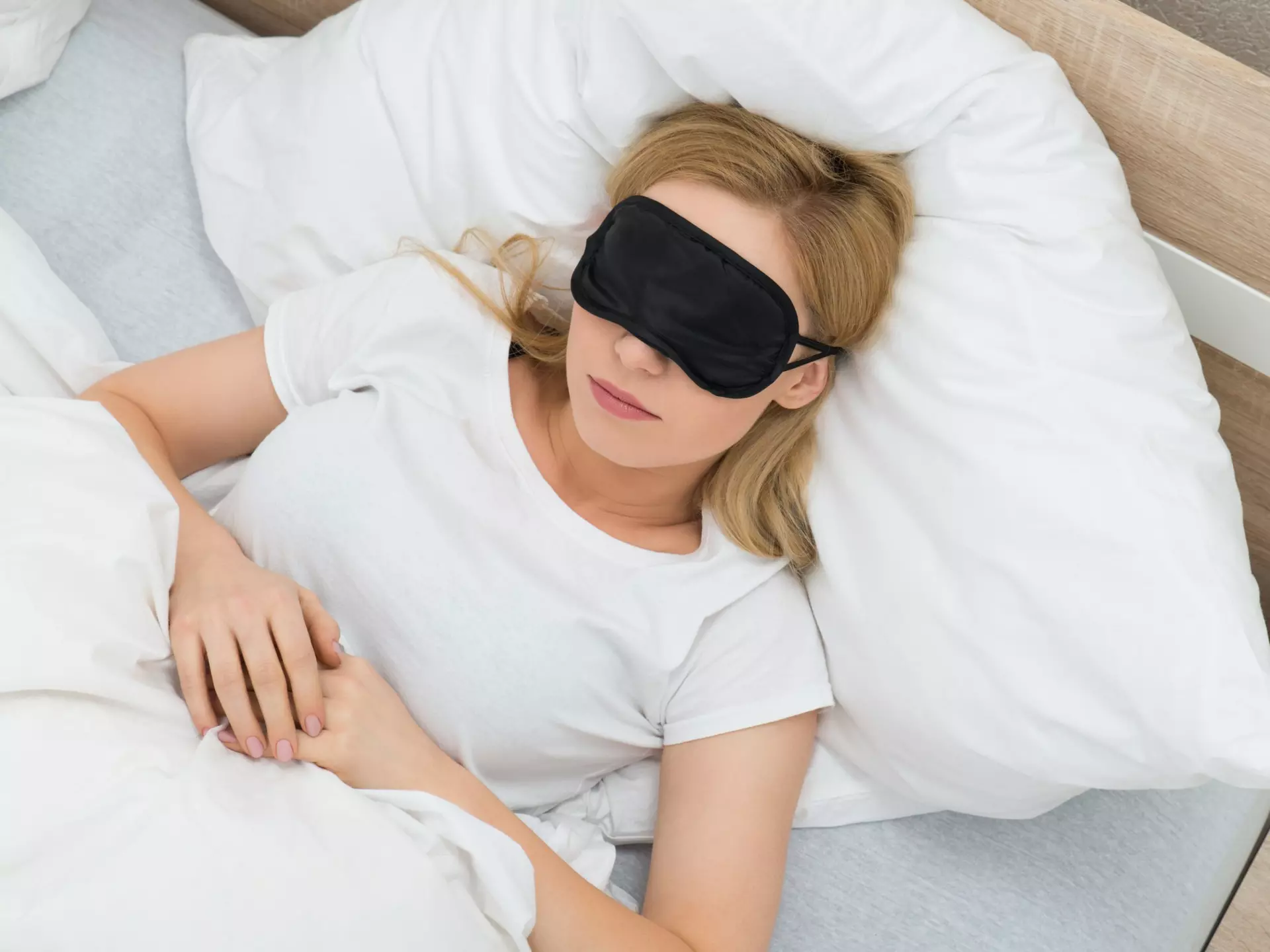 Young Woman Sleeping With Sleep Mask In Bedroom
adult, alone, apartment, asleep, bed, bedding, bedroom, bedtime, blanket, blindfold, calm, caucasian, comfortable, covering, cushion, eye, female, flat, home, indoors, lady, lifestyle, lying, mask, morning, nap, napping, one, peace, peaceful, people, person, pillow, portrait, quiet, relax, relaxation, rest, resting, room, sheet, sleep, tranquil, woman, young
