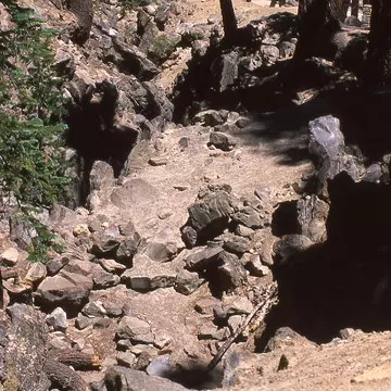 Earthquake Fault on Minaret Road near Mammoth Lakes California