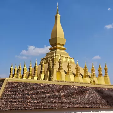 View of the Pha That Luang Temple, Laos.