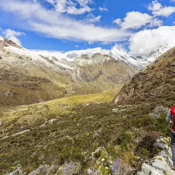 Hiking in Peru's Huascaran National Park. Westend61/Getty Images