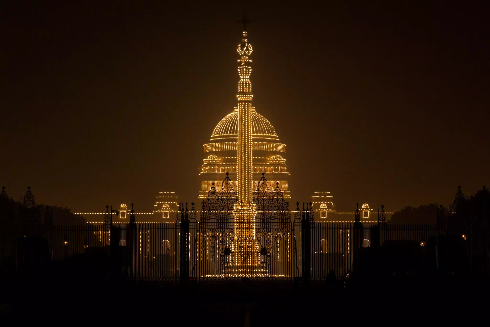 Night,View,Of,Rashtrapati,Bhavan,(presidential,Palace),,India,On,The