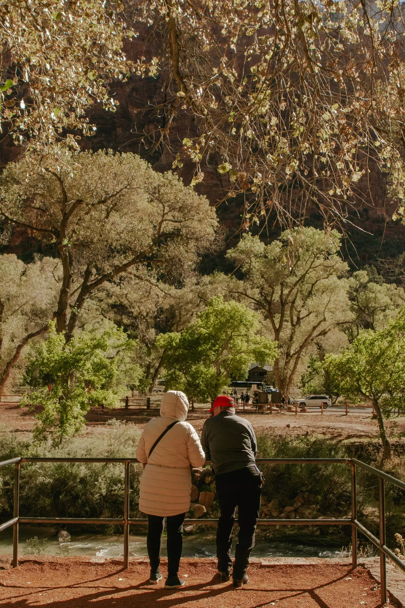 hiking along Zion Canyon Scenic Drive