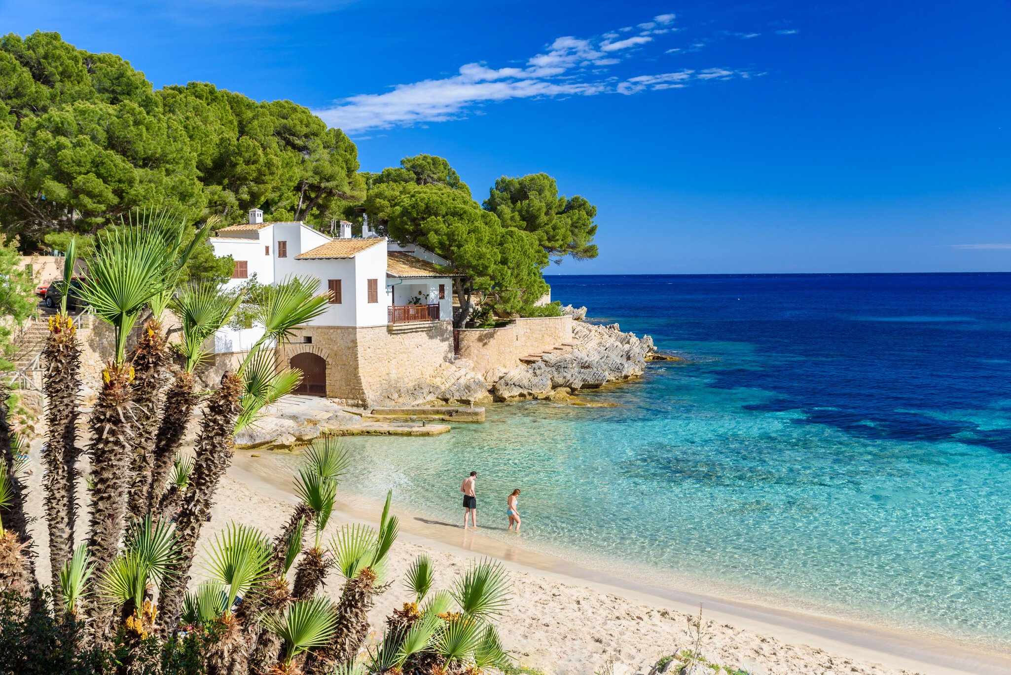 Cala Gat at Ratjada - beautiful beach and coast of Mallorca, Spain