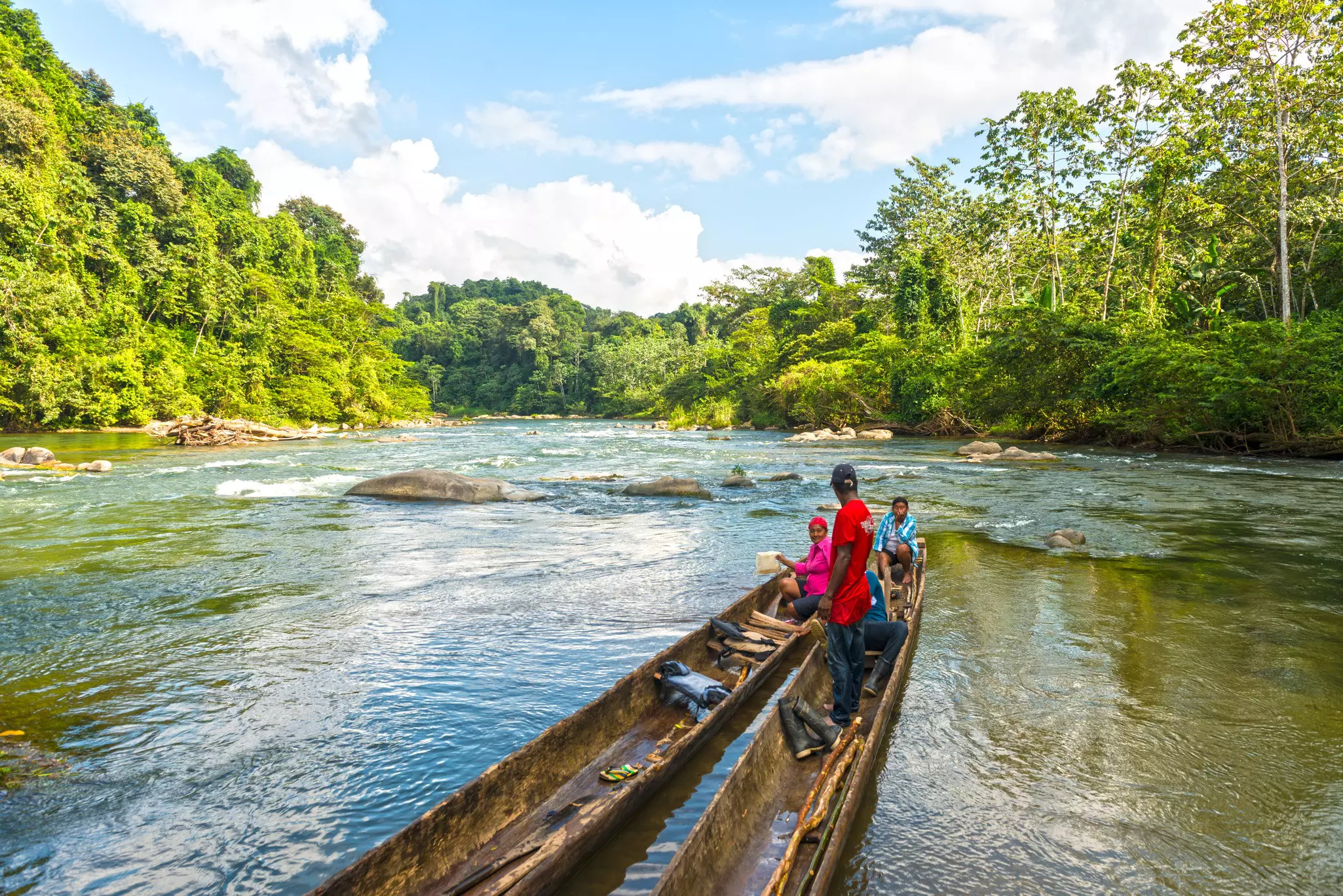 Boats are the main way to get around in the dense jungles of the La Moskitia region © helovi / Getty Images