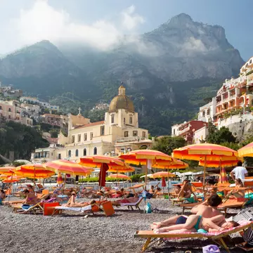 The beach in Positano. posztos/Shutterstock