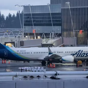 Some Boeing 737 MAX 9 airplanes have are grounded since a door plug fell out of an Alaska Airlines plane mid-flight © Stephen Brashear / Stringer / Getty Images
