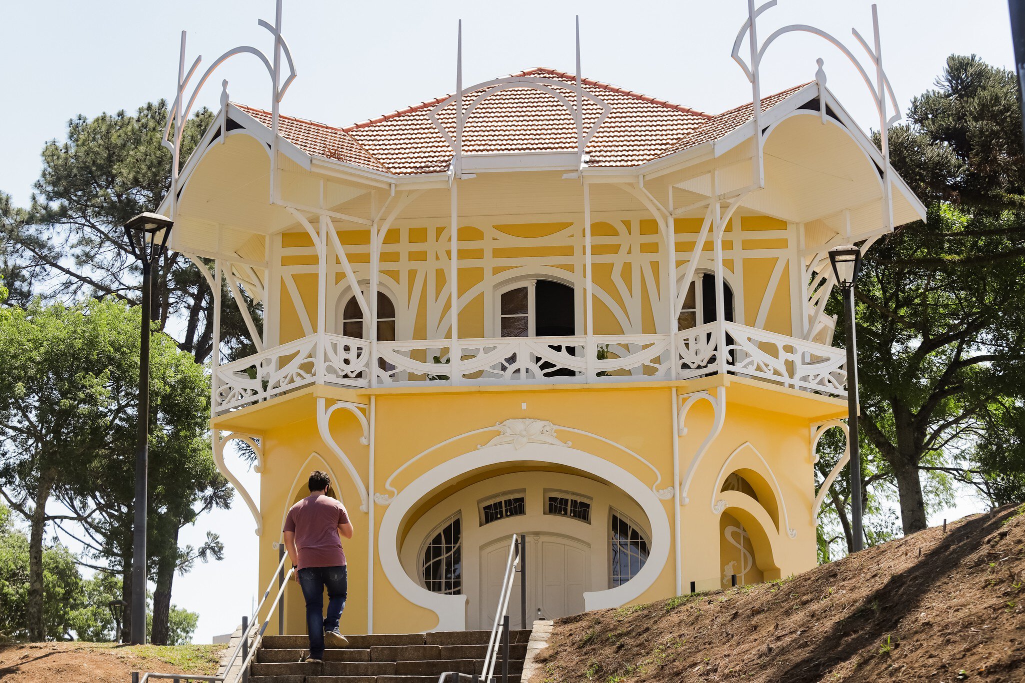 The art nouveau Belvedere Palace in central Curitiba, Brazil
