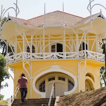 The art nouveau Belvedere Palace in central Curitiba, Brazil