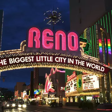 USA, Nevada, Reno, Neon Sign, North Virginia Street