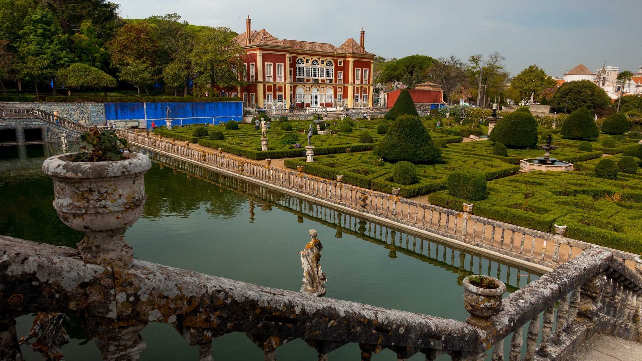 LISBON, circa 2017 - Wide establishing shot of Palacio Fronteira Palace, aka Palacio dos Marqueses de Fronteira, one of the hidden gems of Lisbon, Portugal, dating from 1671..; Shutterstock ID 781758556; your: Alex Howard; gl: 65050; netsuite: Onl...