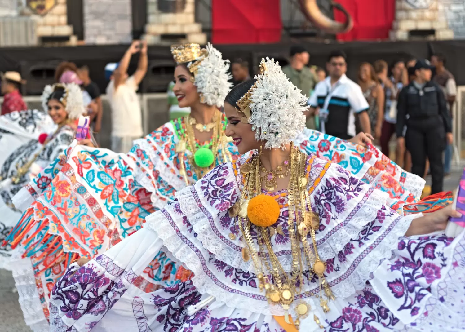 Colorful Carnaval celebrations in Panama City, Panama