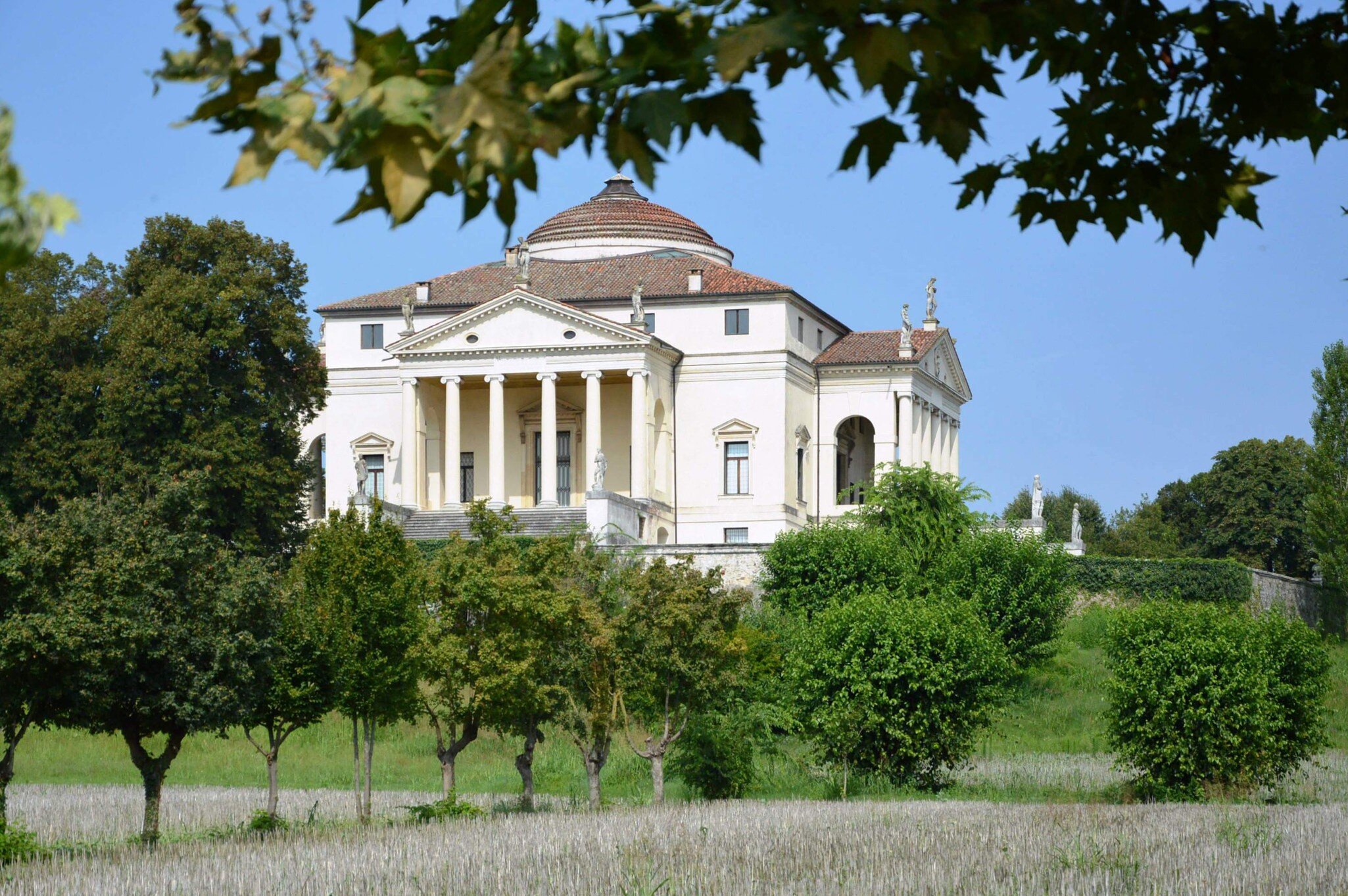 Villa Capra named La Rotonda, designed by Andrea Palladio architect in1591 at Vicenza in Italy - Aug 06 2014