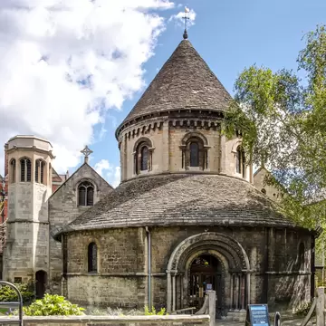 Cambridge, United Kingdom - May 12, 2012: Holy Sepulchre Round Church in Cambridge as seen on 12th of May, 2012.