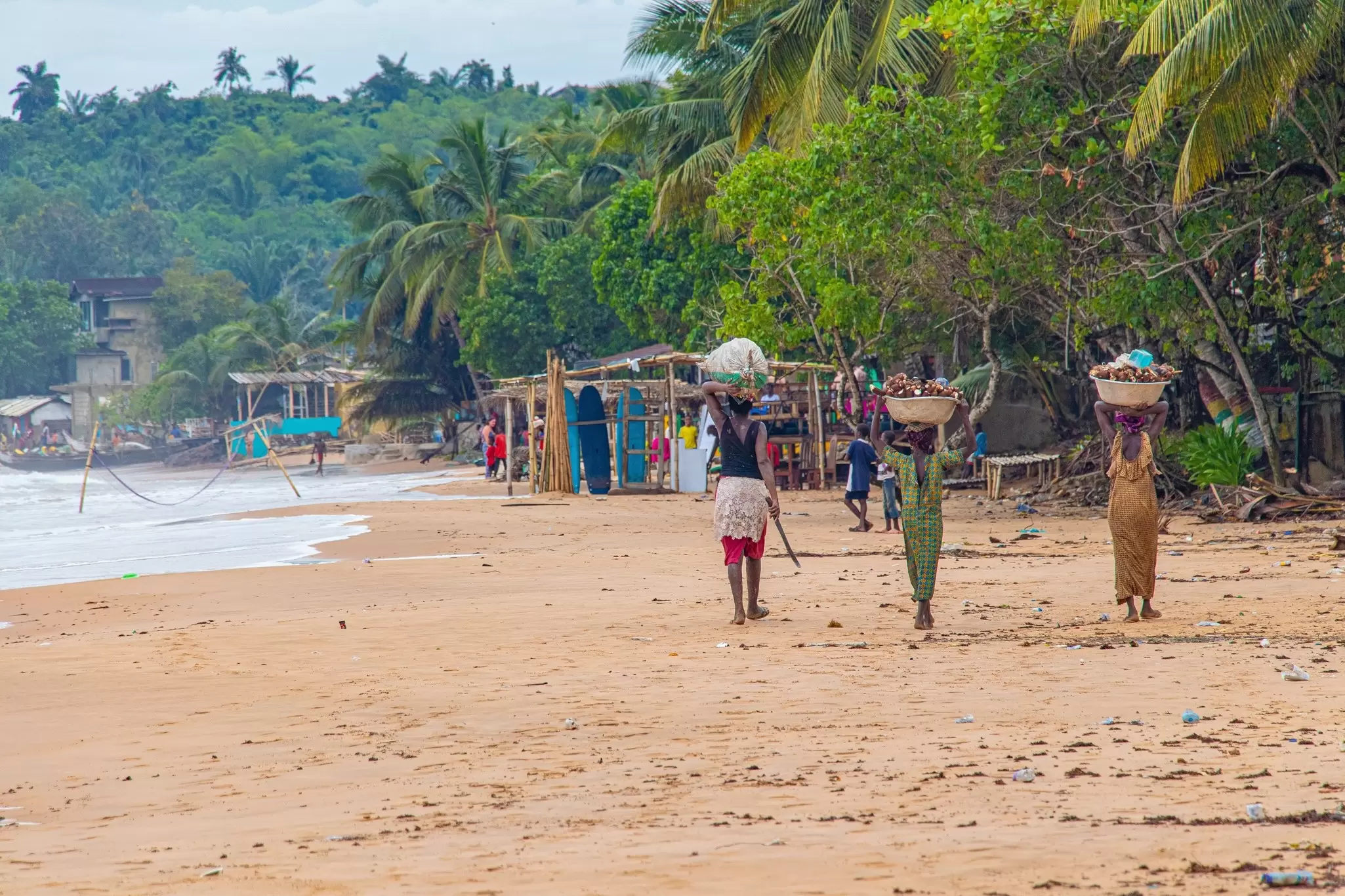 Busua Beach on the coast of Ghana