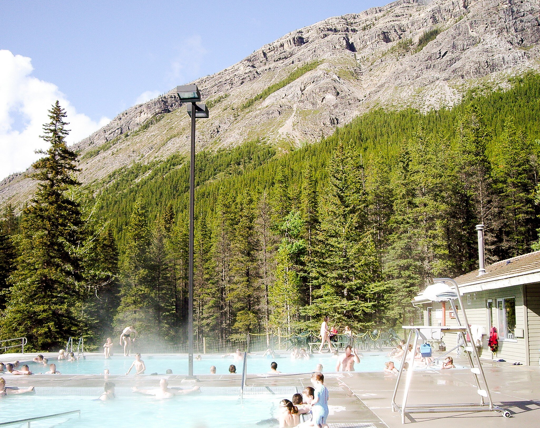 Miette Hotsprings in Jasper National Park during spring.