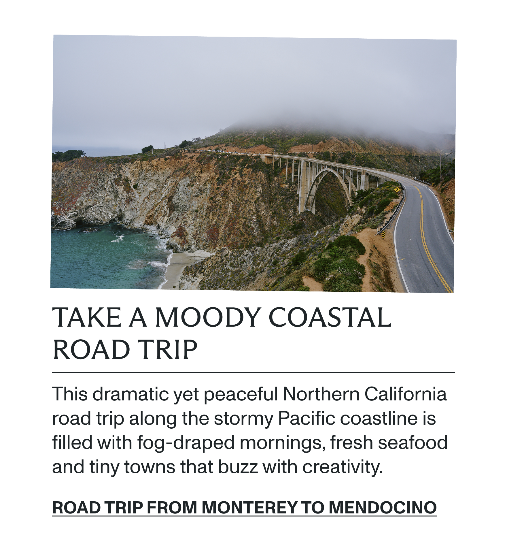 Road trip from Monterey to Mendocino