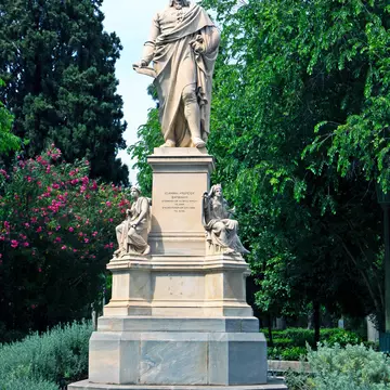 ATHENS, ATTICA / GREECE - 21 of May 2013 : The marble statue of  Ioannis Varvakis and four allegories. Its located in the  garden of the Zappeion Palace of Athens, Greece, License Type: media, Download Time: 2025-11-18T16:51:20.000Z, User: LP_YKhanna, Editorial: true, purchase_order: 65050 - Digital Destinations and Articles, job: LP, client: App Content, other: Yuvraj Khanna