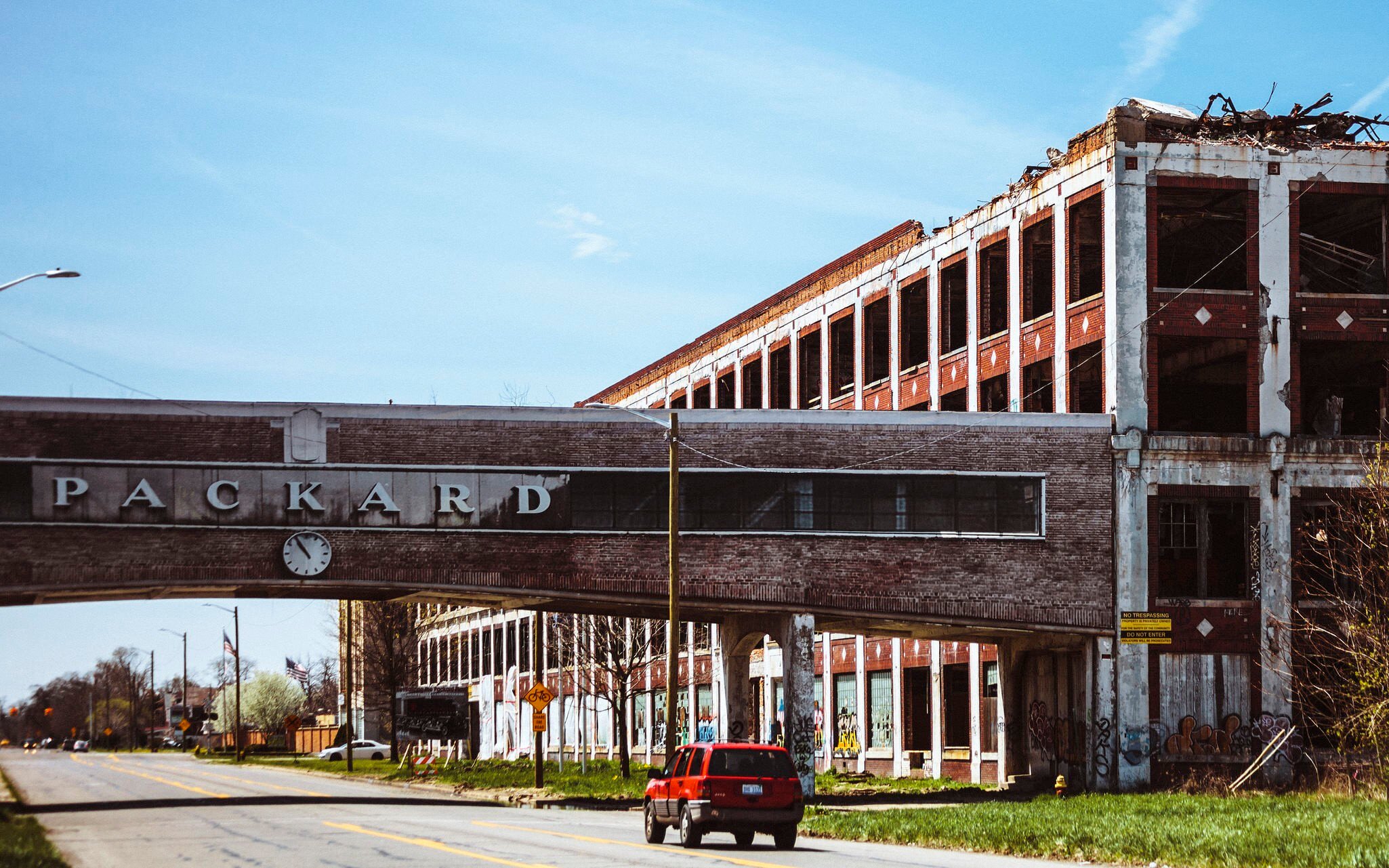 The abandoned Packard plant in Detroit.