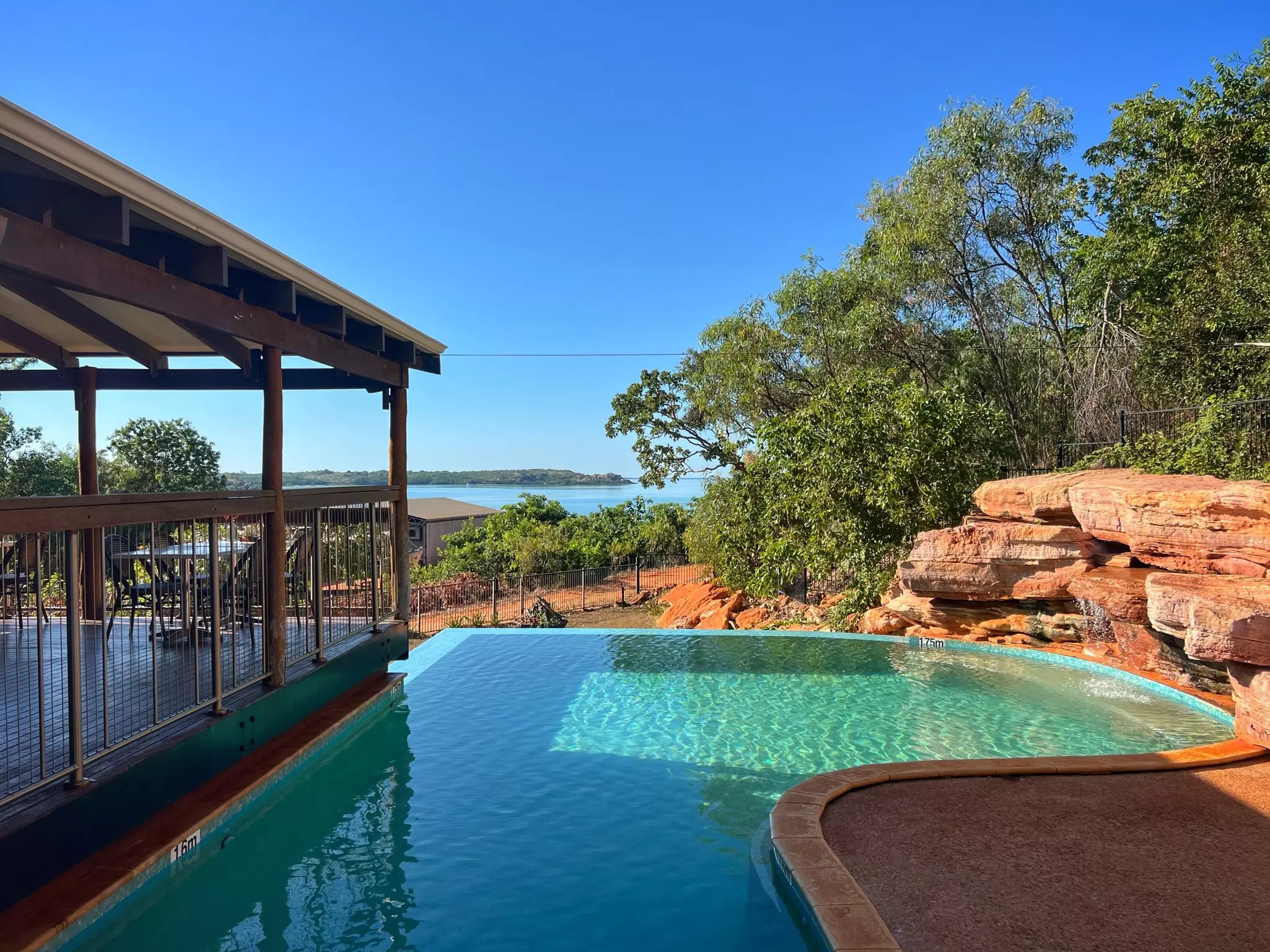 The infinity pool at Cygnet Bay Pearl Farm in Western Australia. 