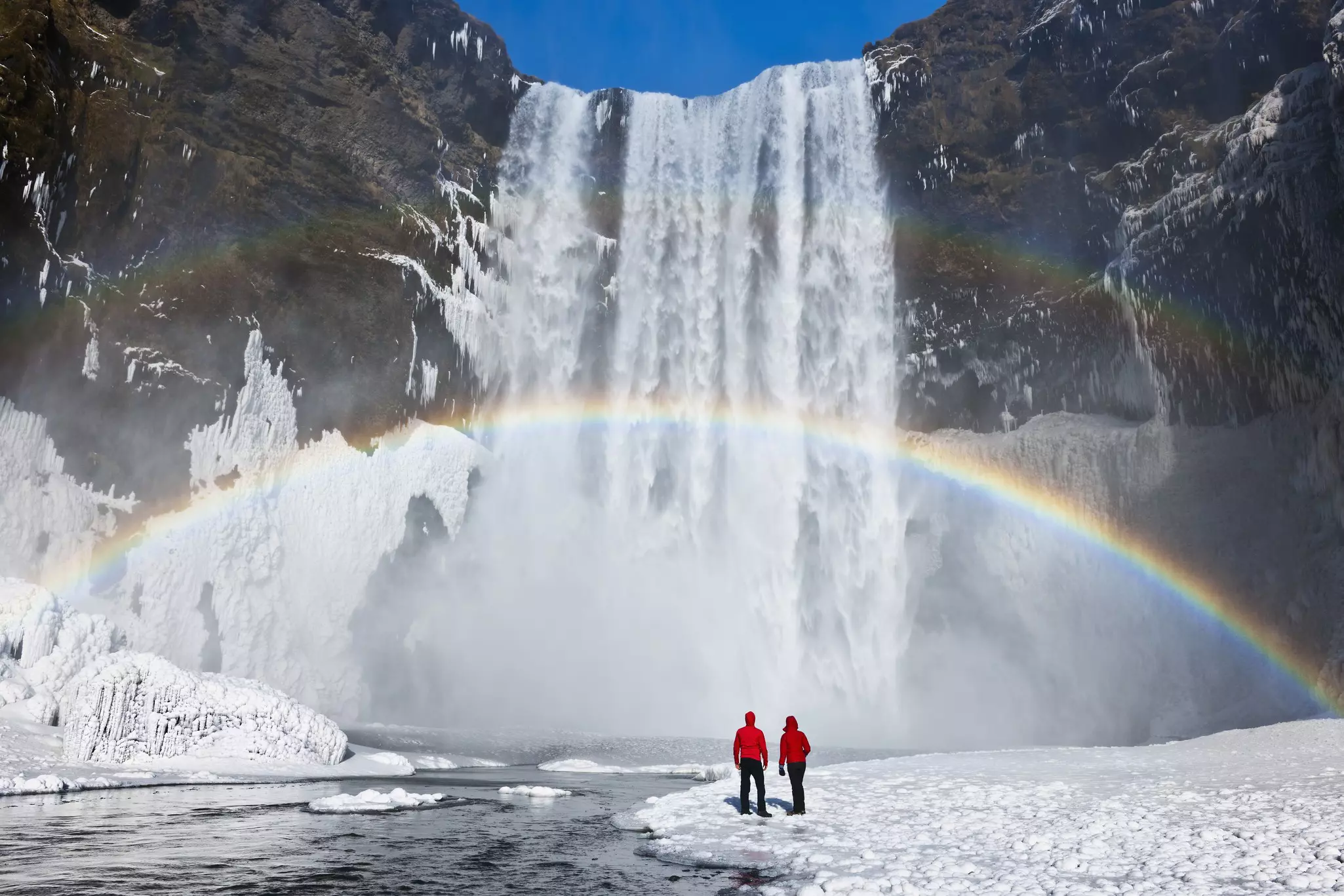 Marvel at waterfalls in Skogafoss, Iceland © Jeremy Walker / Getty Images