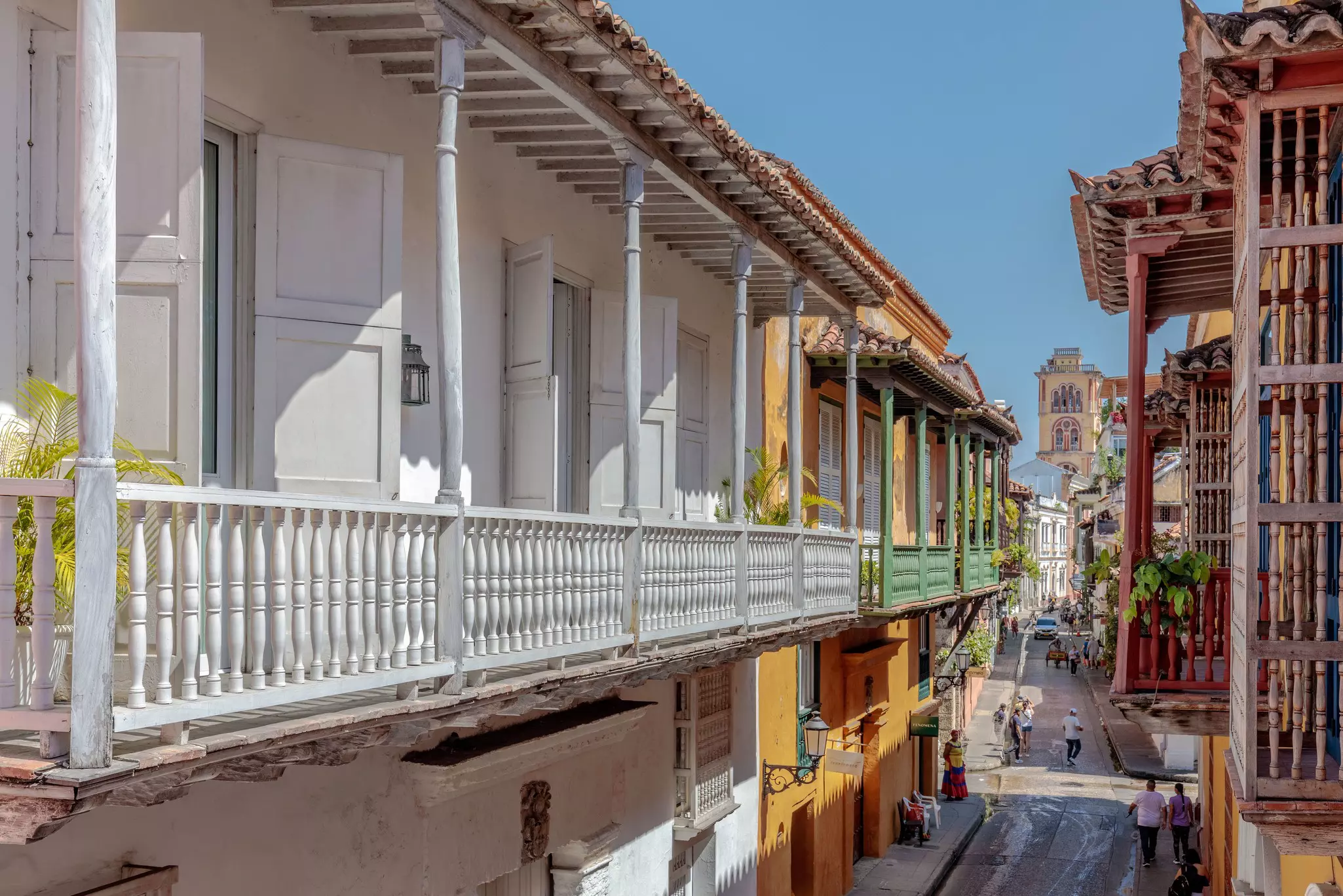 Looking out from a balcony in Cartagena, Colombia. 