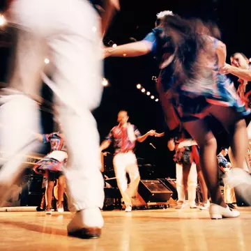 Blurred square dancers dancing in a circle at Grand Ole Opry concert hall.
EB3733-001
Group Of People, Arts Culture and Entertainment, People, C1
