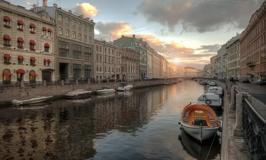 Canal in of St. Petersburg.