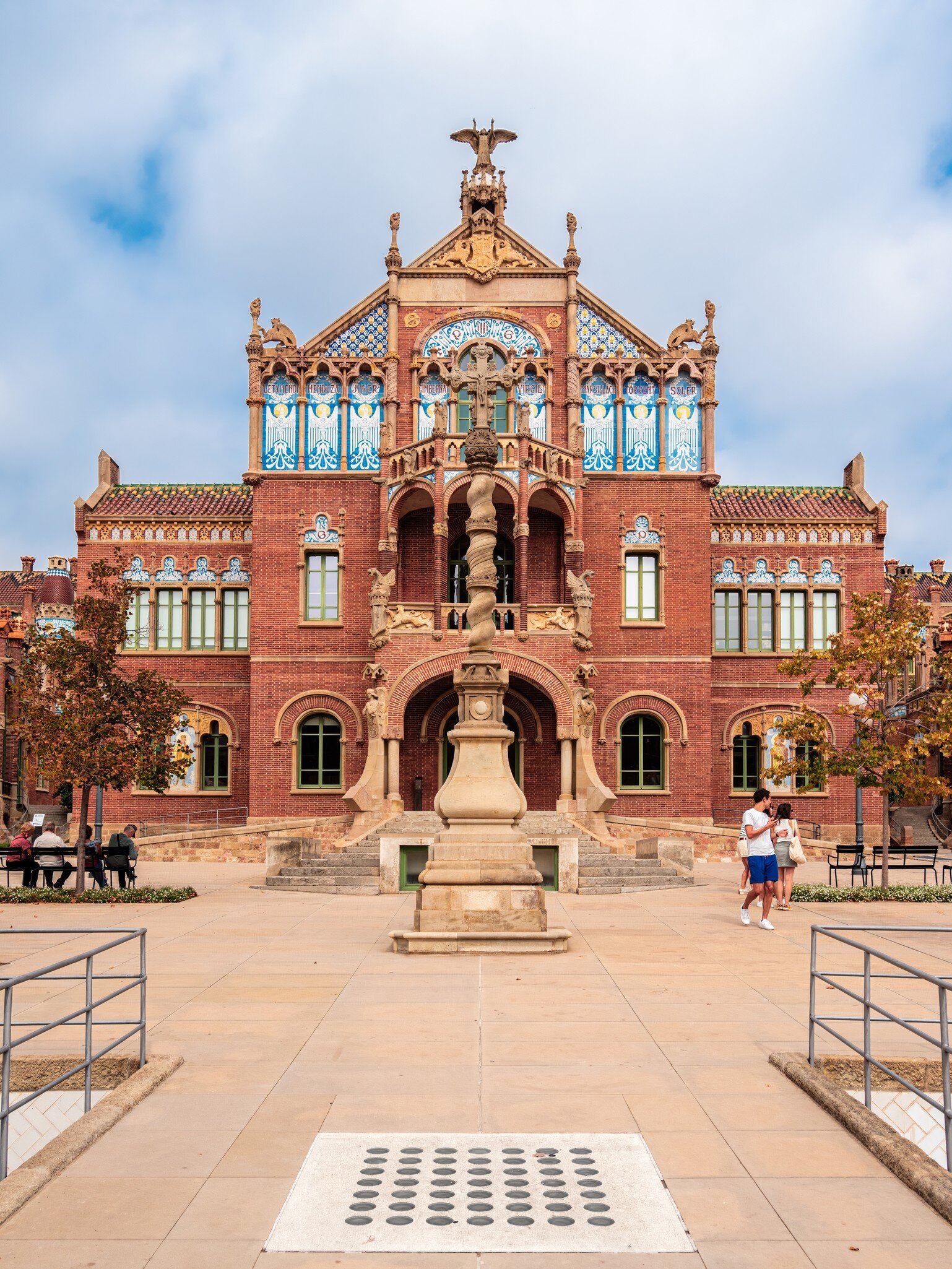 Hospital de la Santa Creu i Sant Pa, Catalan for Hospital of the Holy Cross and Saint Paul. The complex built between 1901 and 1930 in Barcelona.