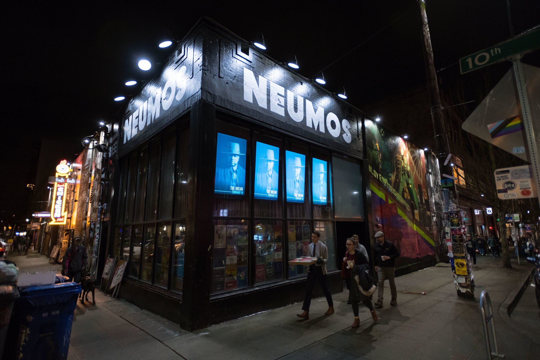 The exterior of a music venue with the name