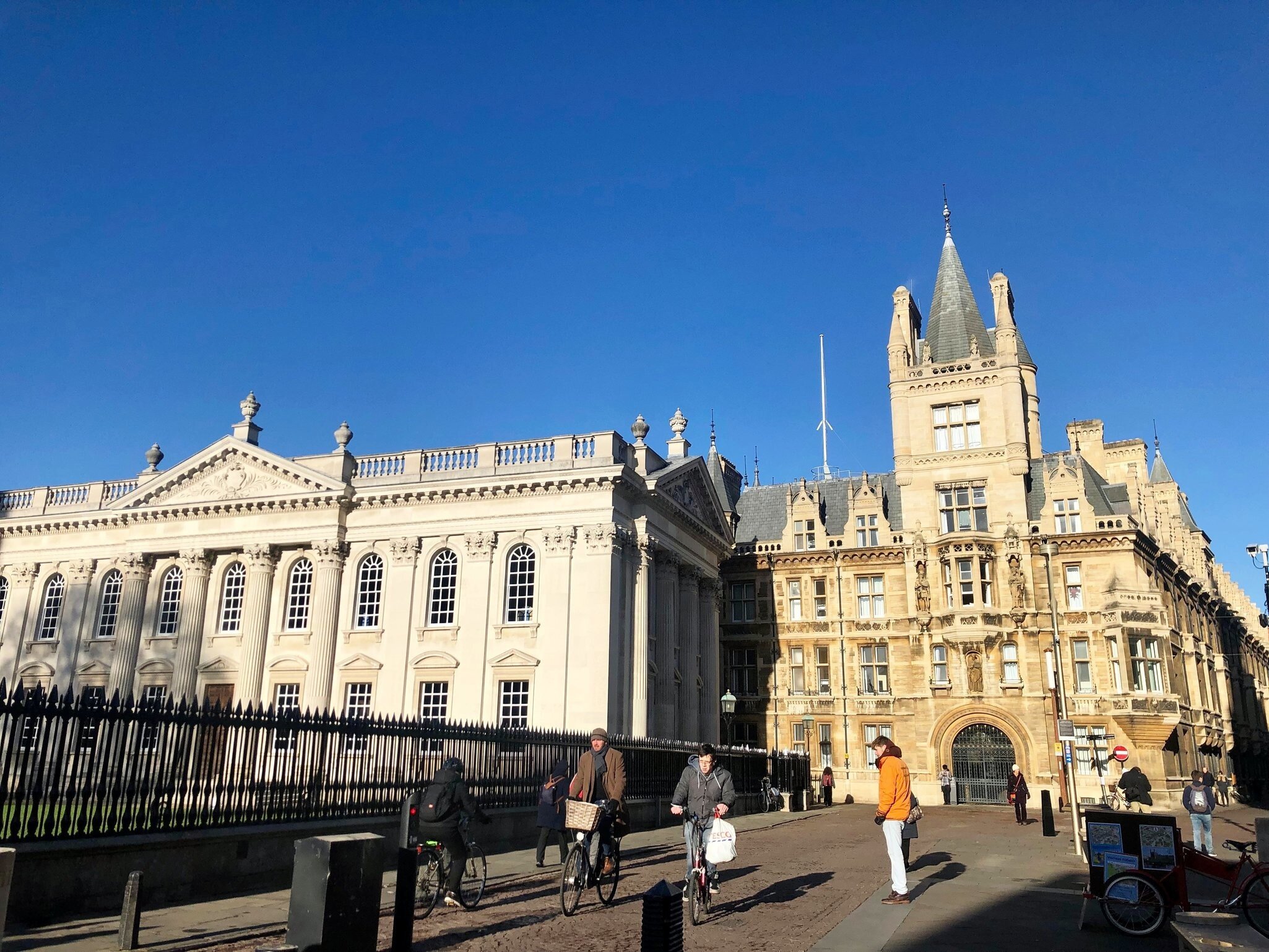 Cambridge, United Kingdom - January 17, 2019: The Senate House and Gonville & Caius College, University of Cambridge