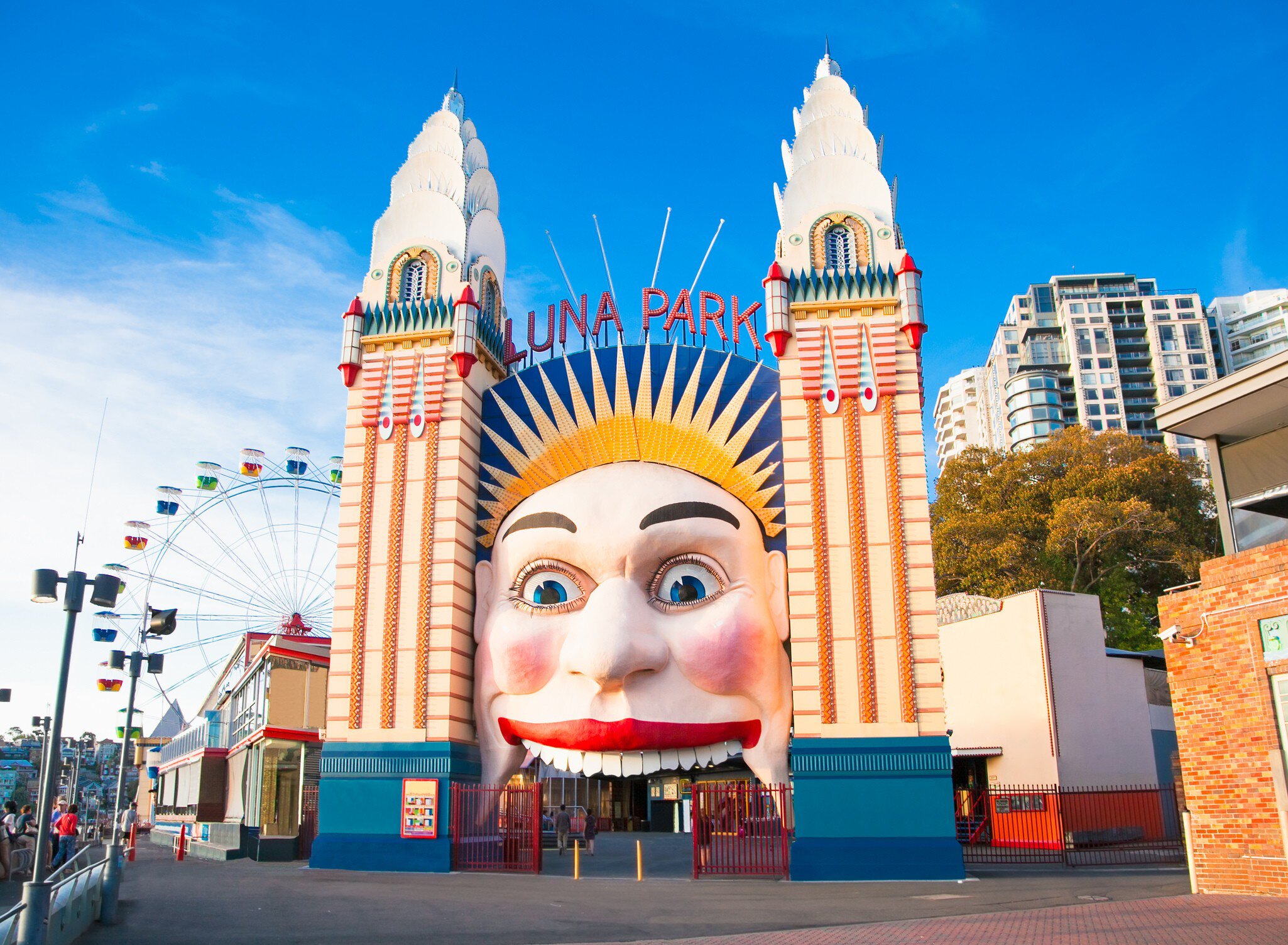 Luna Park in Sydney, Australia, an amusement park located at Milsons Point.