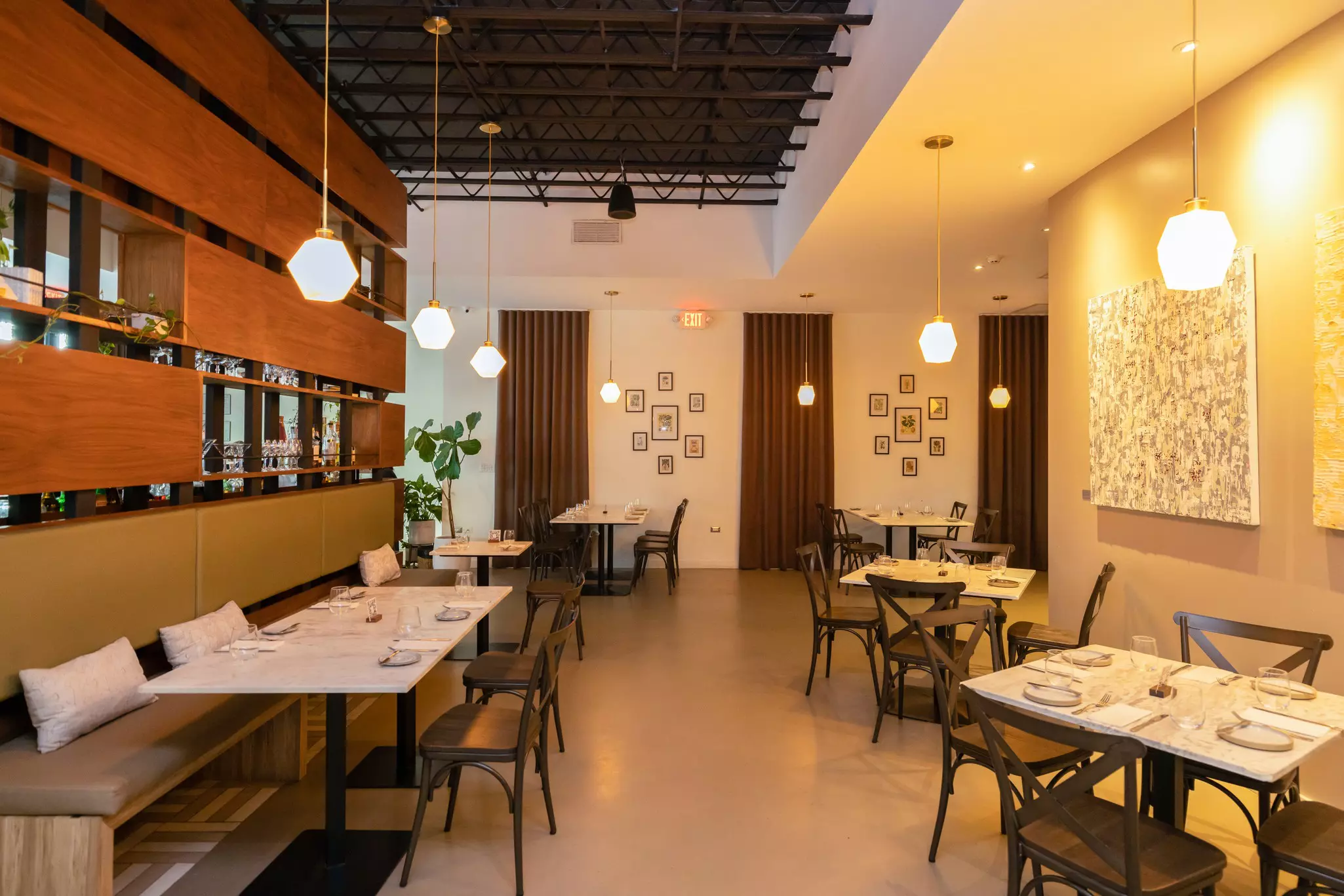 Interior of Vianda restaurant in San Juan, Puerto Rico.