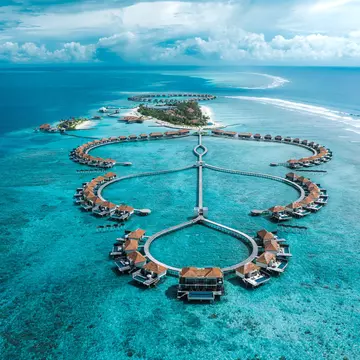 Huruelhi Island in the Maldives. Courtesy of Radisson Blu Resort Maldives
