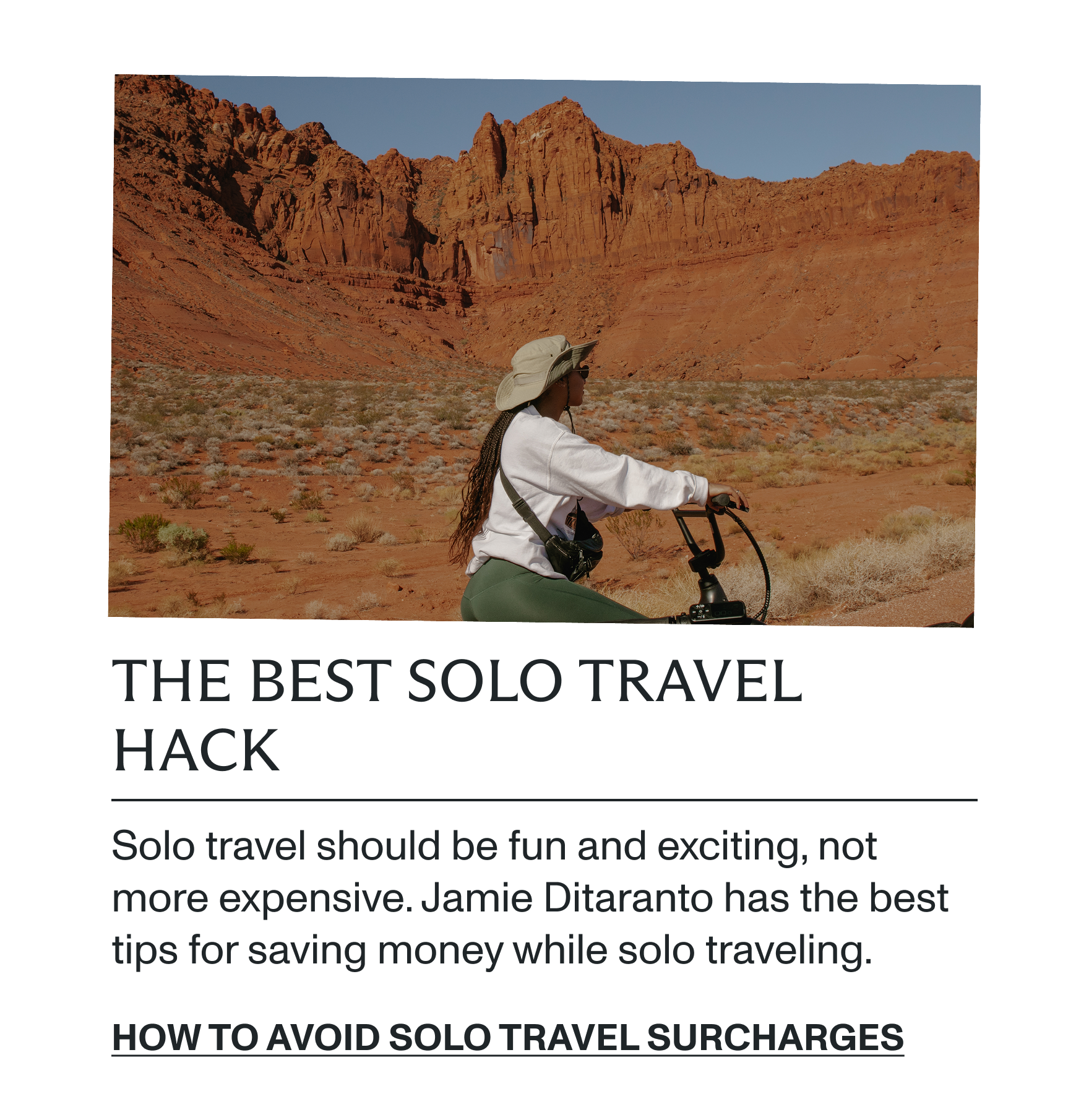 The best solo travel hack